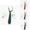 Childrens Adults Tie With Striped Linen Material For Casual School Wear