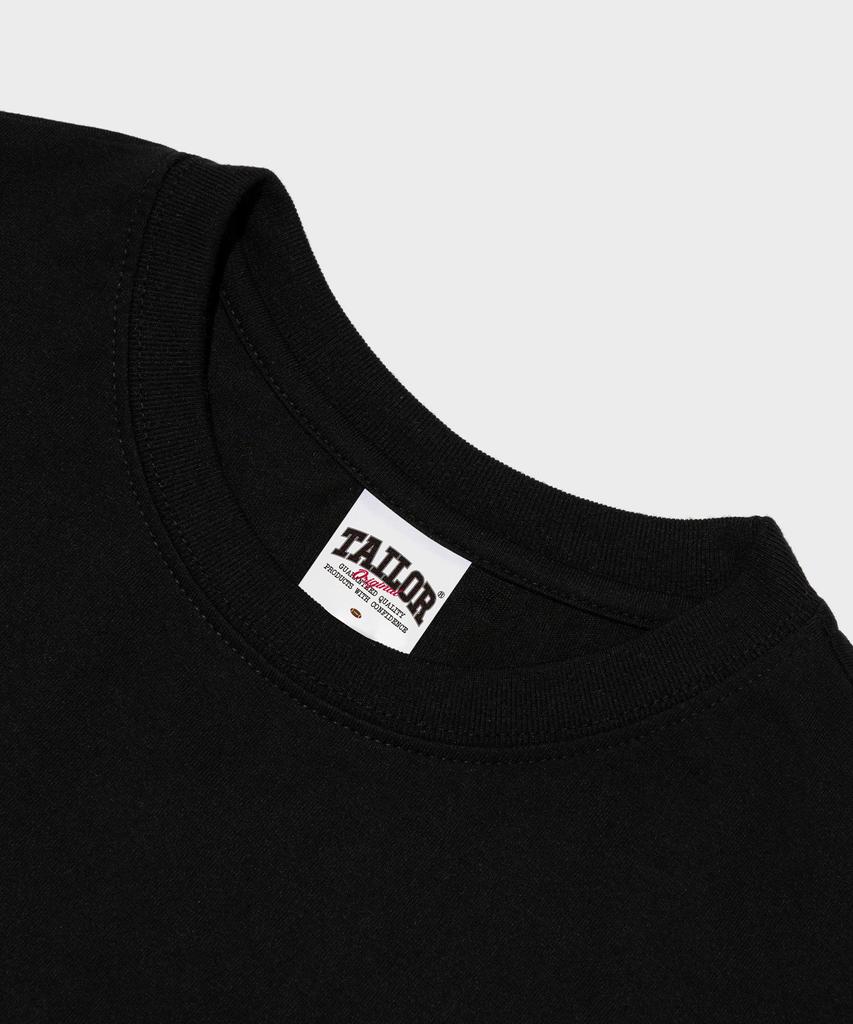 TAILOR STUDIO Taylor Check Arc Logo Short Sleeve T-Shirt (Black)