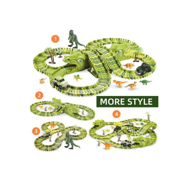 Juguetes - Juego de Pistas de Dinosaurios - 260 Piezas - 7 Dinosaurios - Regalo Educativo