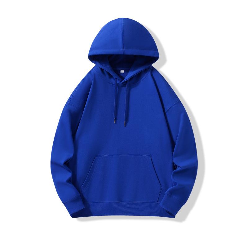 Heavyweight Drop Shoulder Pure Cotton Hooded Sweatshirt with Custom Logo and Printing