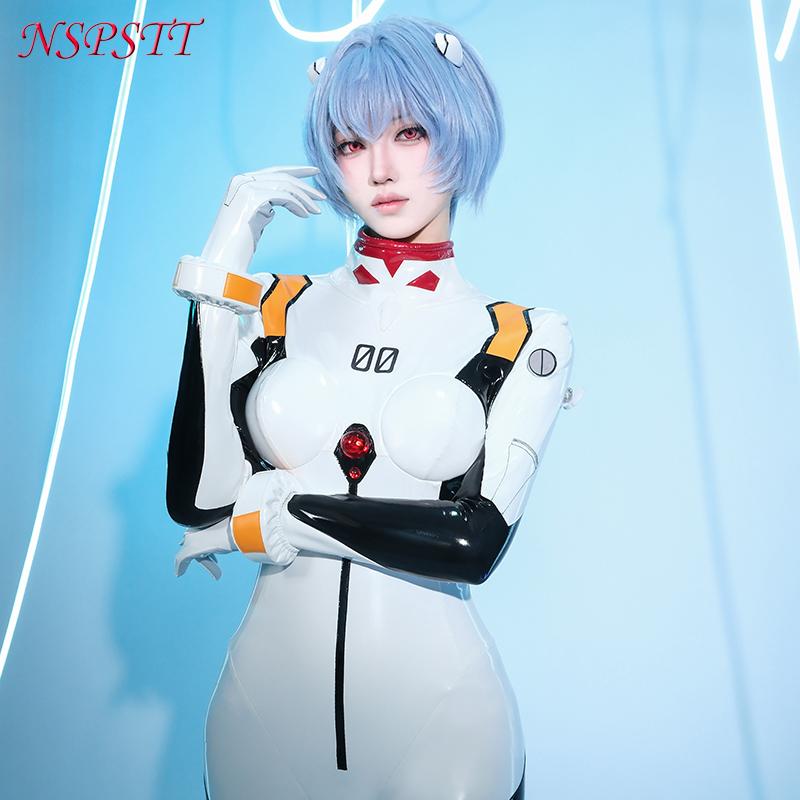 NSPSTT EVA Ayanami Rei Combat Suit Cosplay Costume Ayanami Rei Costume Halloween Carnival Party Women Jumpsuit Outfit Fullset