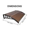120x75cm Durable Door Canopy Awning Door & Window Awning for Outdoor Entrance Patio Sunshade