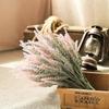 Artificial Lavender Flowers Fake Plants with Fake Plastic Wedding Bouquet for Home Kitchen Decor 8pcs Purple