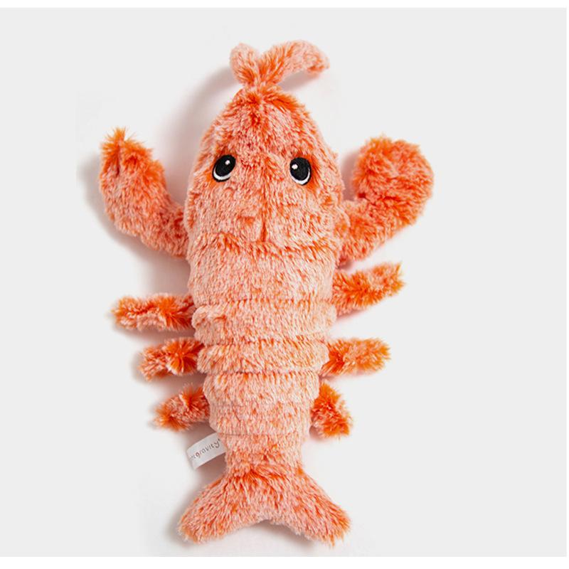 Animal Toy Electric Pet Toys Jumping Shrimp Cat Lobster Washable Stuffed Toys Vibration Sensor Cats Toy Pet Dog Teasing