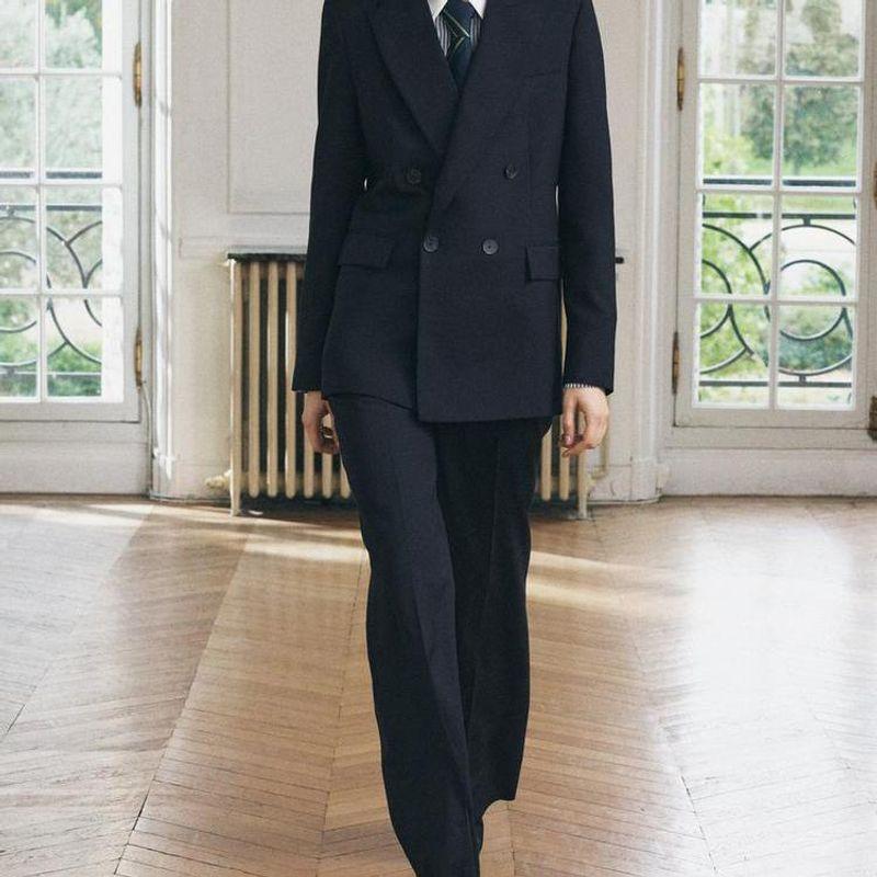 Fall and Winter New Arrival Women's Clothing Fashion Style Straight-Leg Pants 9382320 Double Breasted Suit Outwear 9380320