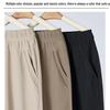 Petite Damen Sommer Eisseide Lässige Hose - Lockere Gerade Neun-Punkt-Hose für Mittleren Alters & Ältere