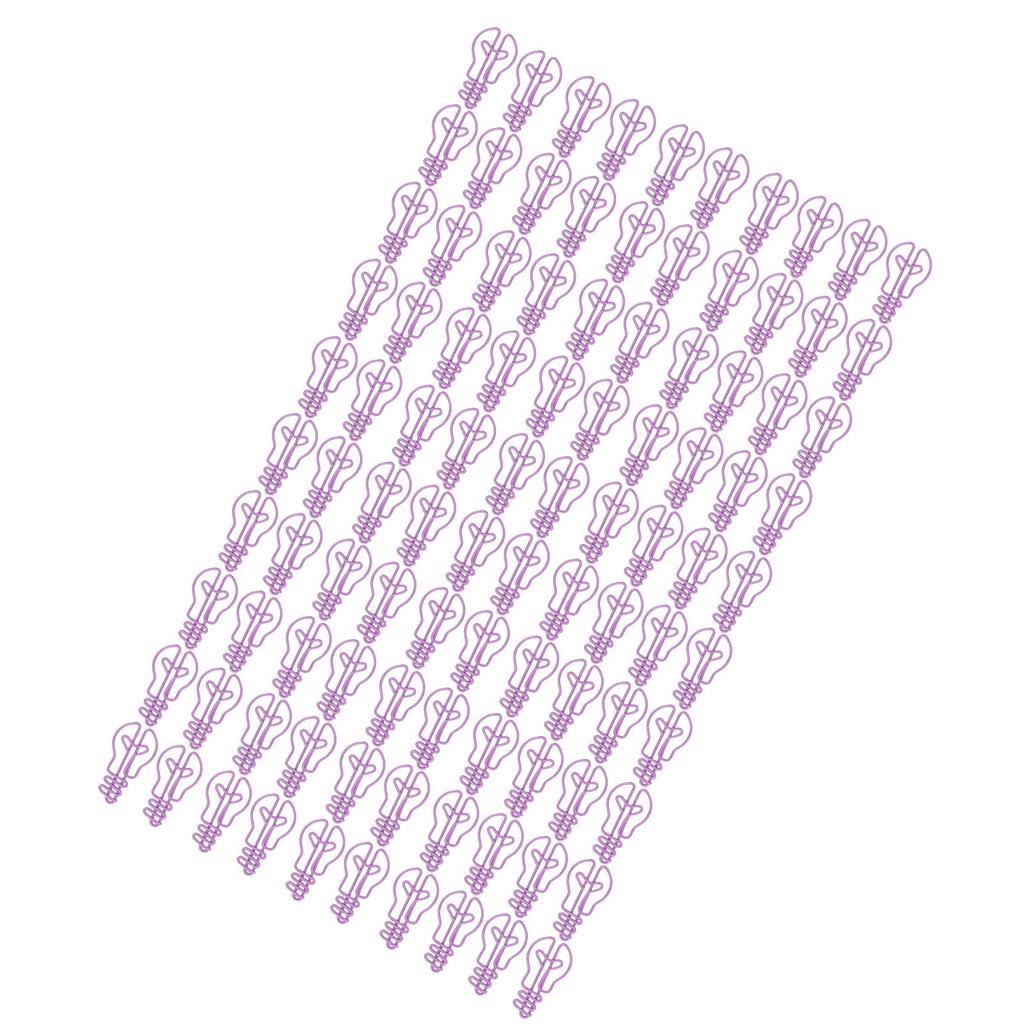 100Pcs Light Bulb Shaped Paper Clips Metal Decorative Paperclip Set for Calendar Journal Scrapbooks