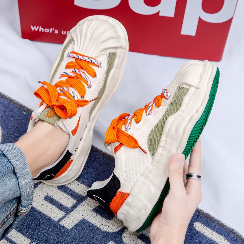 Canvas Shoes Men'S Trendy Shoes Shell Head Korean Version Fashion Breathable Shoes Personalized Trend Student Board Shoes Men'S Shoes