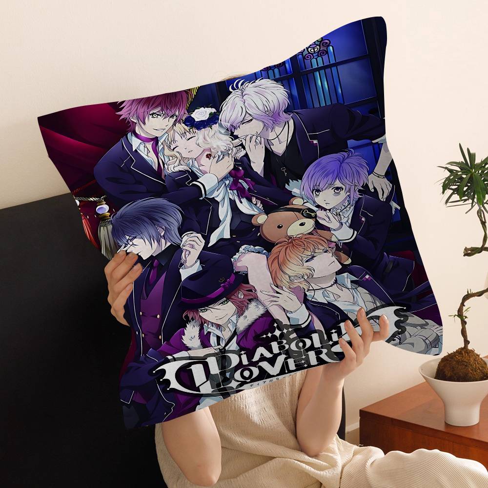 Anime D-Diabolik Lovers Movie Personalized Picture Text Home Decorative Pillows Household Gifts 45x45cm