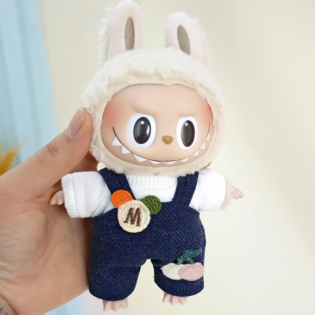 For 17cm Labubu Doll Clothes Fashion Clothes Hoodies Doll Clothes Hoodies Dolls Accessories Cute Decoration Little Cloths