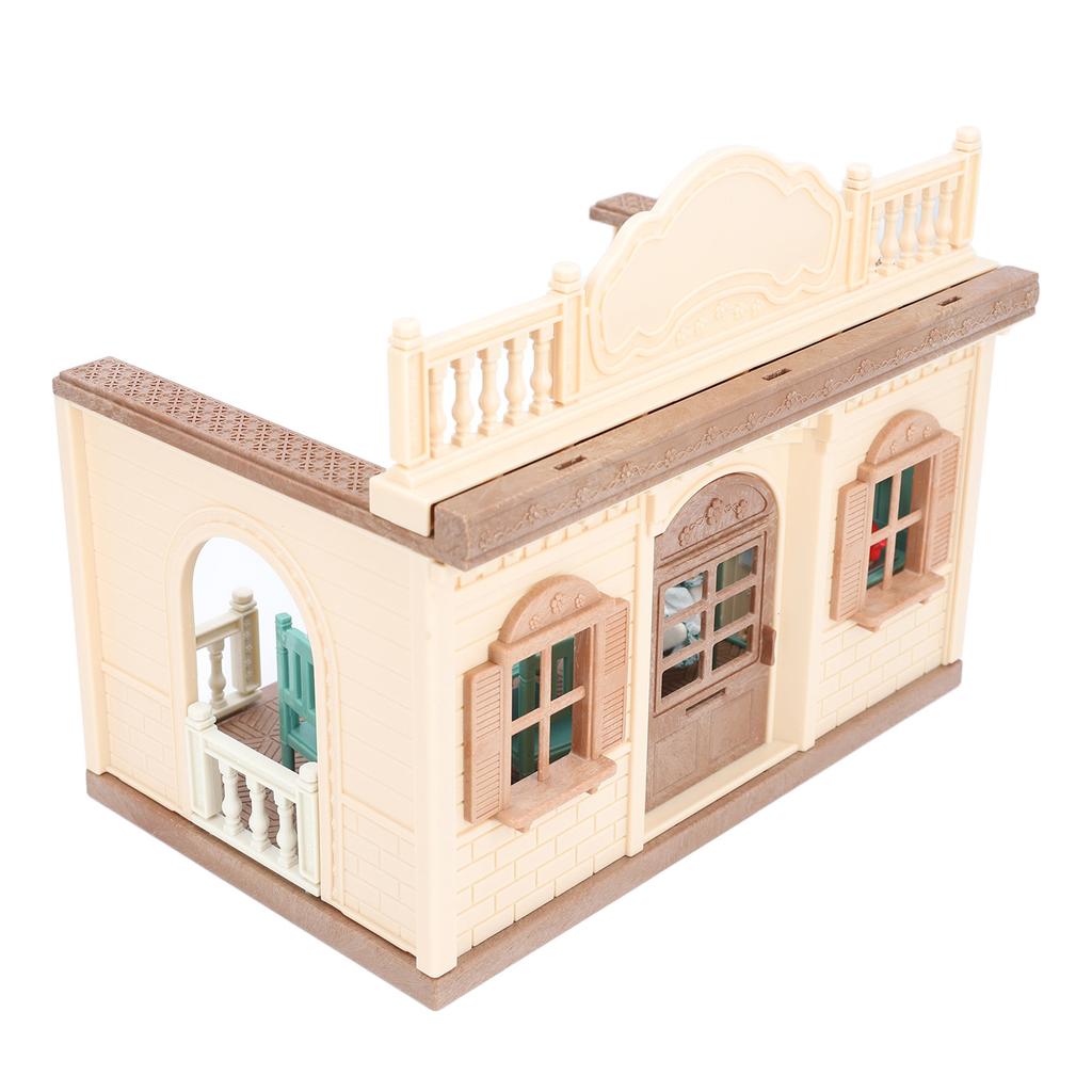 Dollhouse Kitchen Toys Simulated Plastic Educational with Tableware Furniture Miniature Kitchen for