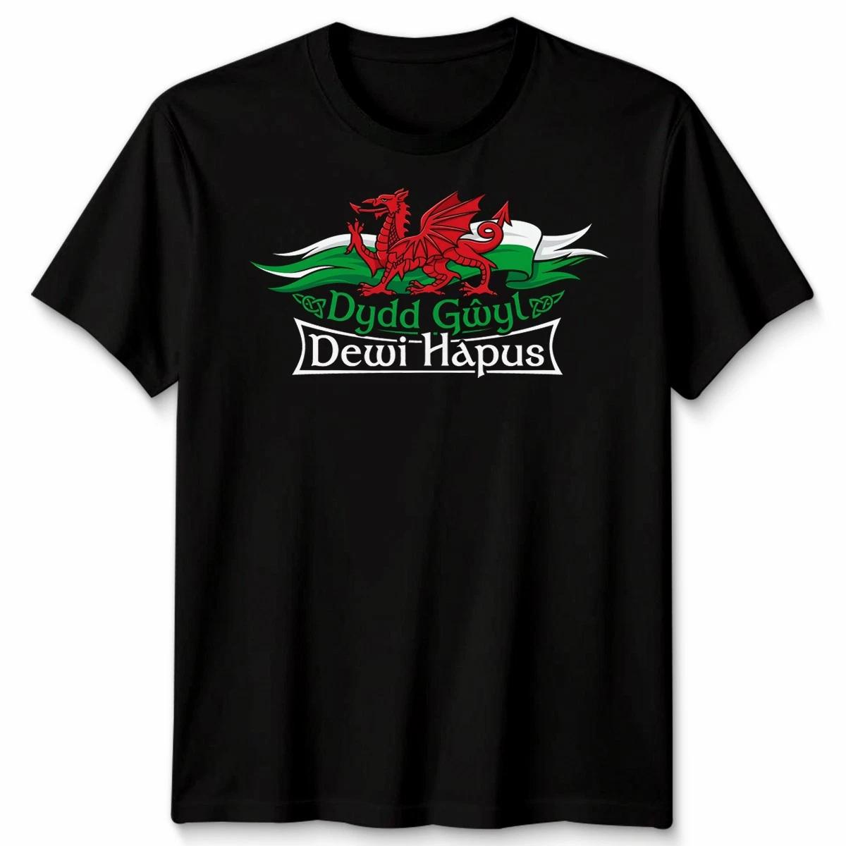 Wales Cymru Welsh Flag St Davids Day Shirt Dewi Hapus Apparel L