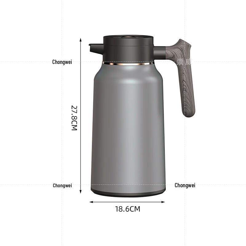Chongwei 316 Stainless Steel Vacuum Insulated Kettle with Wood Grain Handle