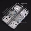 Aurora Camellia Nail Art Rhinestones 90PCS Iridescent Glossy Acrylic Resin for Wedding Nail Design DIY Manicure Decor