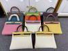 2026 New Genuine Leather Women's Bag 25CM Splicing Three Color Second Generation Premium Handheld Versatile Single Shoulder Crossbody