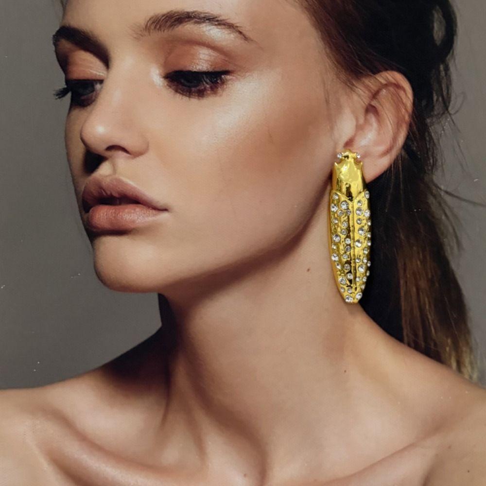 Punk Style Exaggerated Dangle Earrings Rhinestone Personality Earrings Insect Earrings Daily