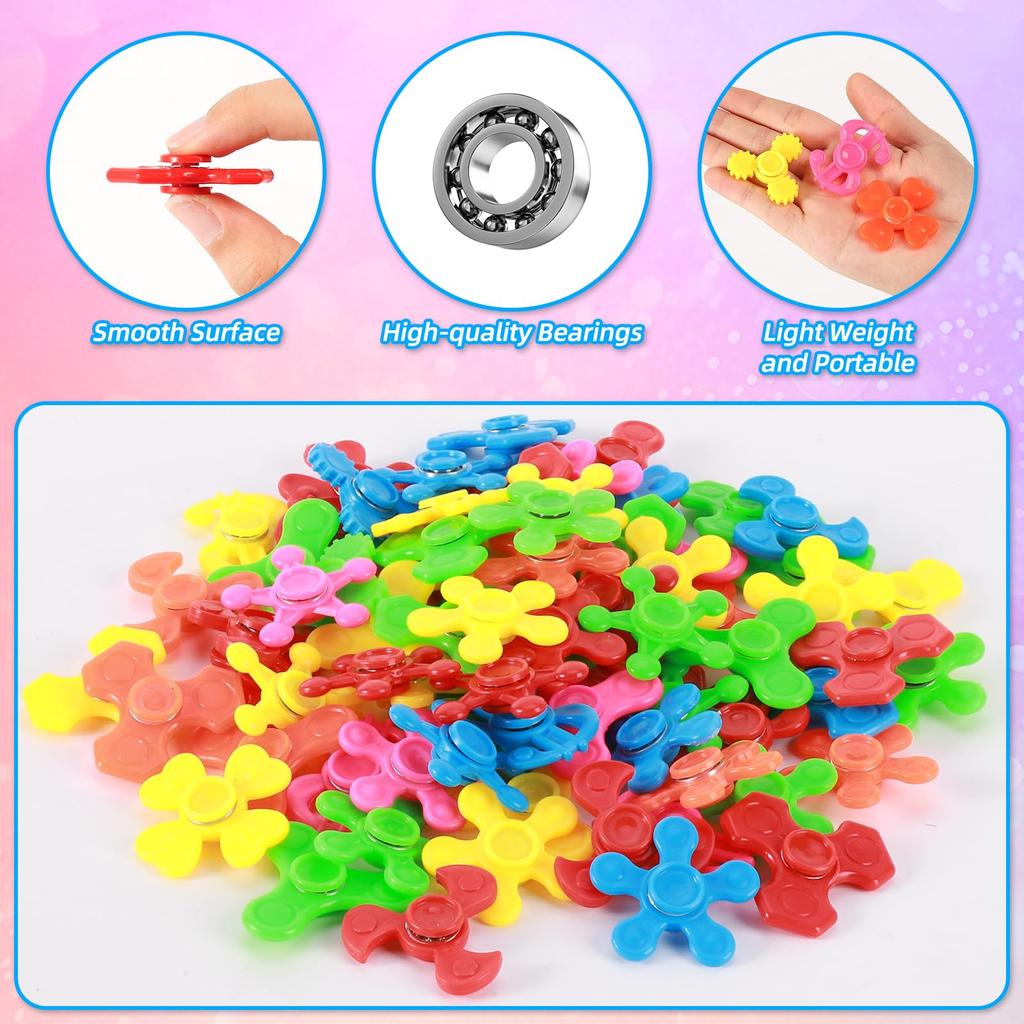 12/24Pcs Mini Fidget Spinner Bulk, Party Favors Fidget Spinners For Kids, Goodie Bag Stuffers, Stress Relief Sensory Fidget Toys