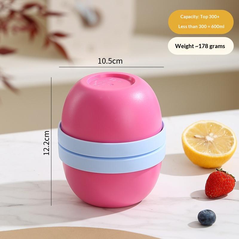 

Двухслойный контейнер для овсянки на ночь с крышками и ложками, большая емкость, стакан для овсяных хлопьев, орехов, йогурта, герметичный ПП 600ML розы красного