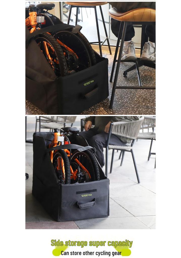 RRSKIT Waterproof Folding Bike Transport Bag for Dahon, Brompton, and Car-Mounted Storage