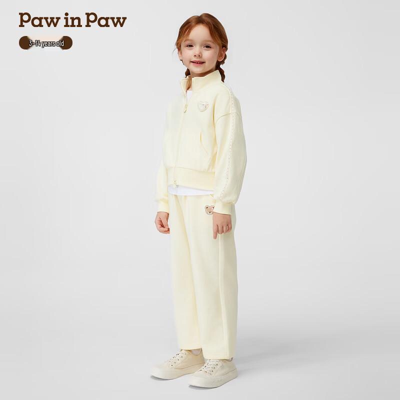 PawinPaw Girls' Cartoon Bear Sportswear Set