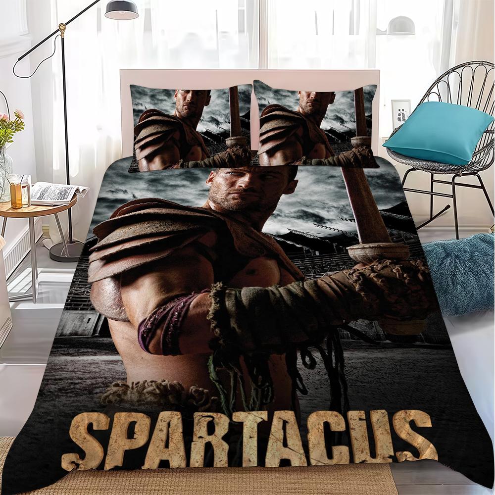 Tv Spartacus Duvet Cover Set Home Style Bedding Soft Laundry Cotton Bed 3 Piece Set Student Dormitory Gift