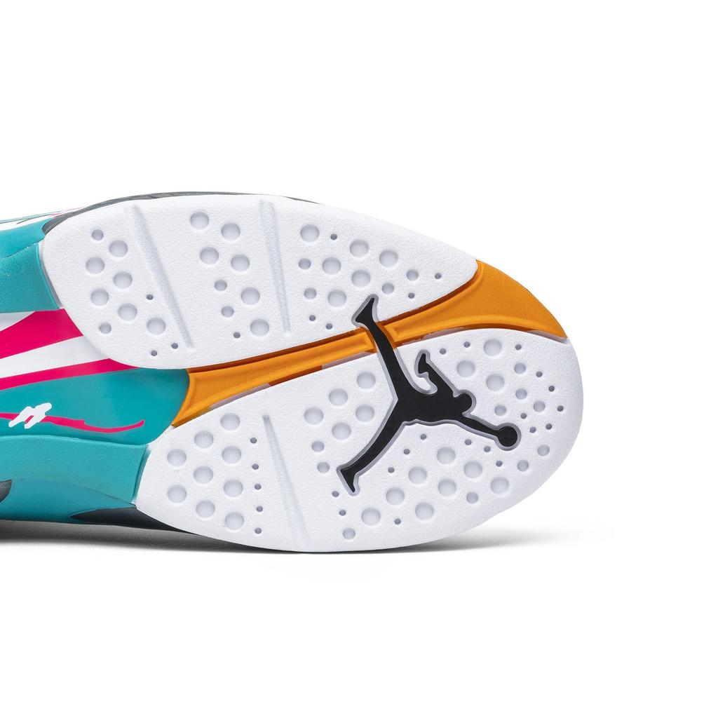 Air Jordan 8 Retro 'South Beach' (Unisex) White / White-Turbo Green Vintage Basketball Shoes 305381 113