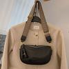Texture di alta gamma, Borsa a spalla singola casual semplice e alla moda, Borsa a tracolla con tracolla larga