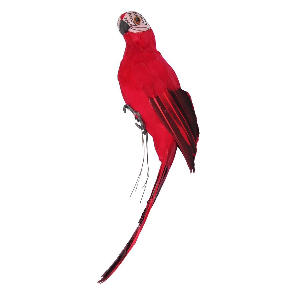 Colorful Parrots Birds Model Outdoor Home Garden Tree Decor Window Garden Decoration Bird Foam Feather Gnomes Garden Statue