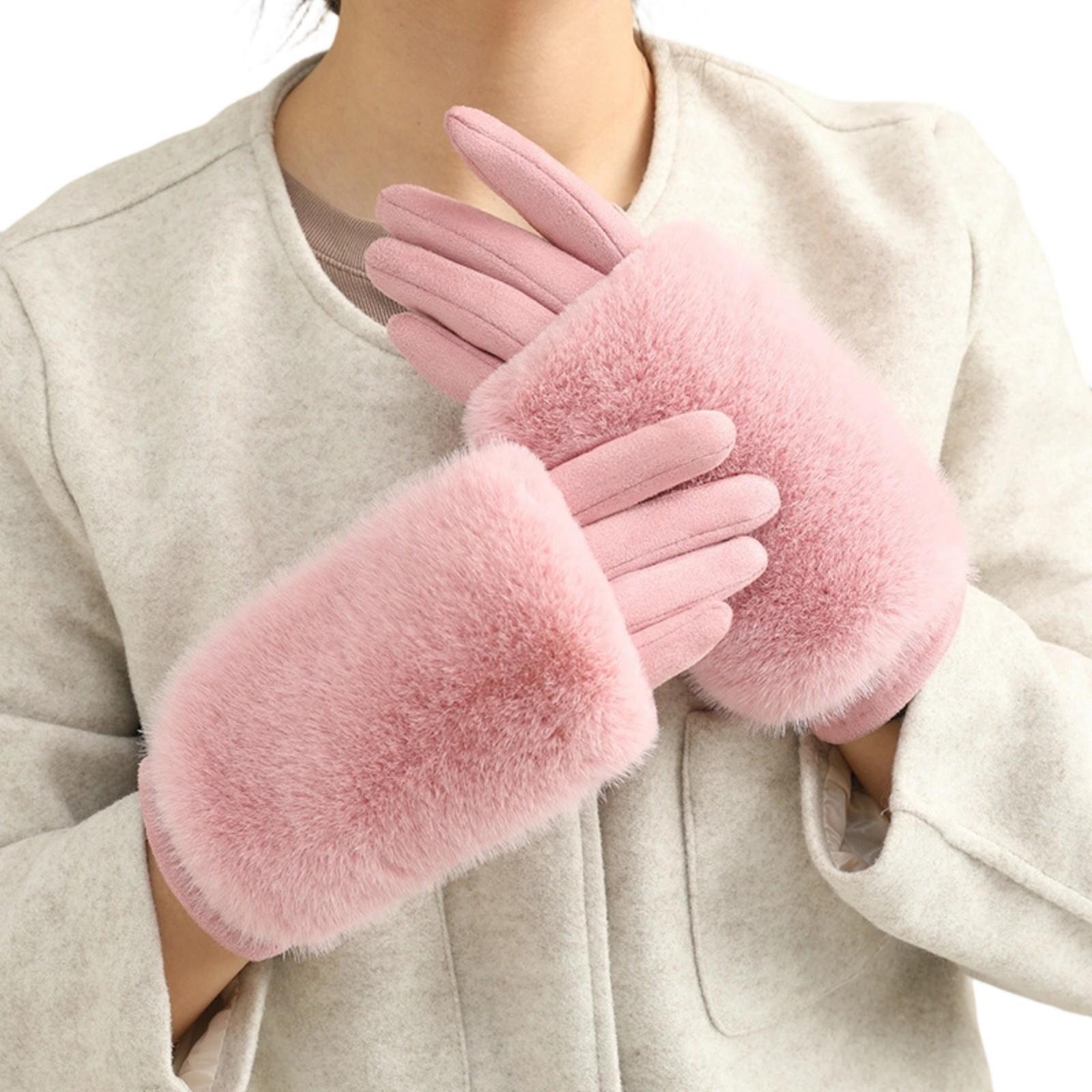 Thicken Christmas Gloves Warm Detachable Gloves Full Finger Gloves Winter Warm Lining Stylish Handwear for Girl Women