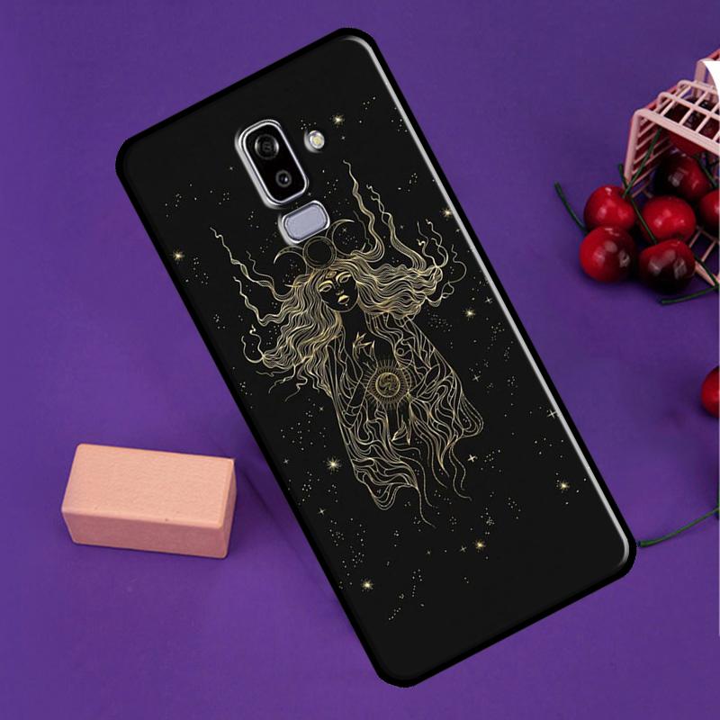 Galaxy Moon Stars Phase Totem Art Phone Case For Samsung Galaxy J5 J3 J7 J1 A3 A5 2017 2016 J4 J6 J8 A7 A9 A6 A8 Plus 2018