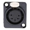 5-core XLR Connector Female Jack Socket Panel Mounted Type Square Shape Base