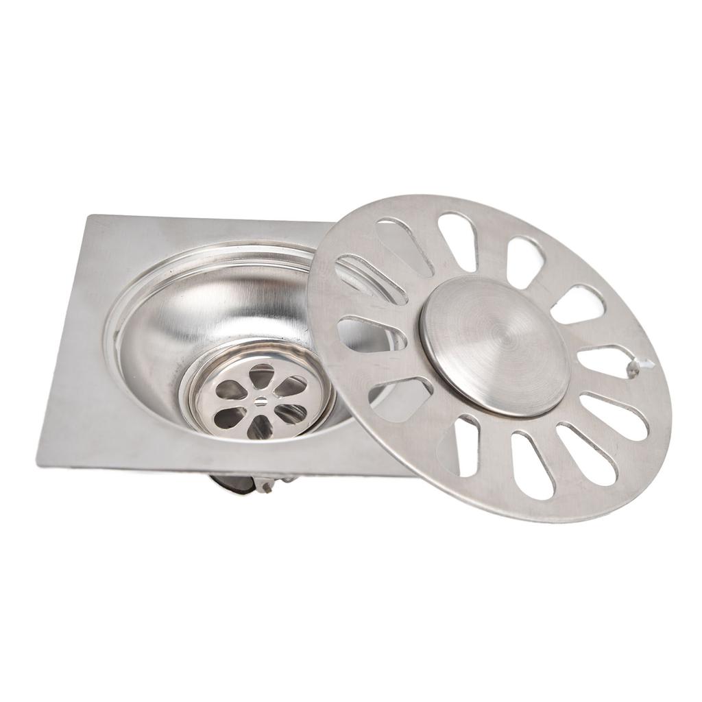Shower Floor Drain Dual Purpose Stainless Steel Bathroom Floor Drain for Garage Basement Toilet