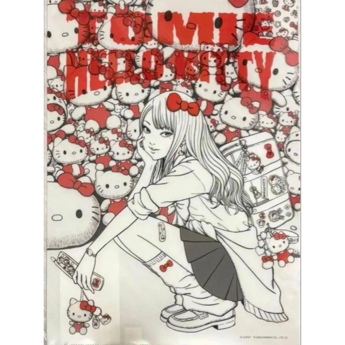 Used Junji Ito Sanrio Characters Hello Kitty Collaboration Gal Tomie Clear File New Unopened Heisei Gal
