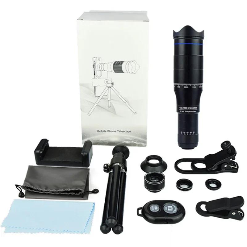

HD 40X Зум Телескоп Телеоб єктив Монокуляр Об єктив для камери телефону Міні Металевий Телескоп Мобільний Телеоб єктив Для Кемпінгу Туризму