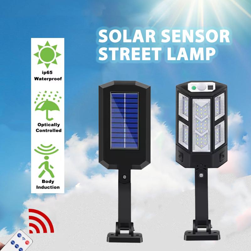 Powerful LED Solar Outdoor Led Courtyard Wall Lamp Rechargeable Human Body Induction Garden Terrace Garage Door Street Lighting