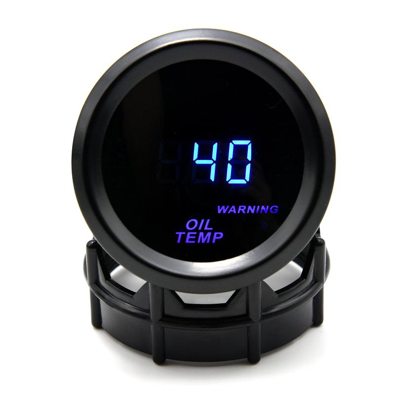 Digital Oil Temp gauge 2" 52mm 40-150 Celsius Oil temperature gauge Blue LED with sensor temperatura Auto car meter racing