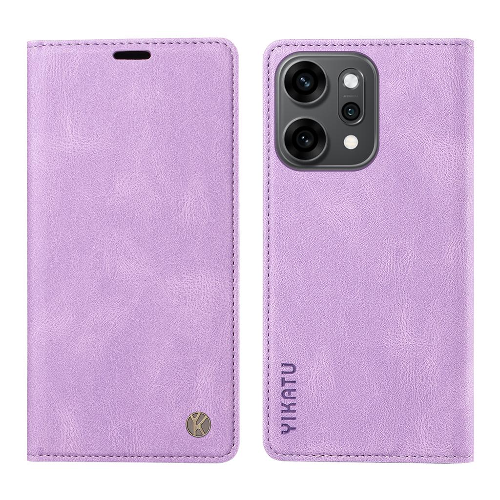 For Oppo Reno14 Pro 5G (China)/Oppo Reno14 Pro 5G (Global) Leather Cover YIKATU YK-004 Skin-Touch Wallet Phone Cases