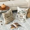 Home Decoration Pillowcase, Plant Flower Bird SWEET HOME Pattern Design, Soft and Comfortable, Sofa and Chair Cushion Cover