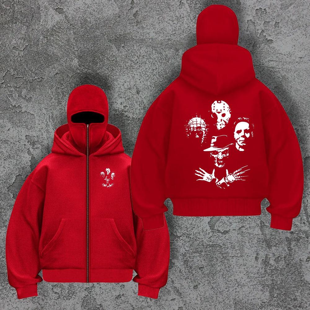 Trendy Brand Velvet Double Hat Unique Design Hooded Sweatshirt for Autumn and Winter, New Unisex Loose Y2K Sweatshirt