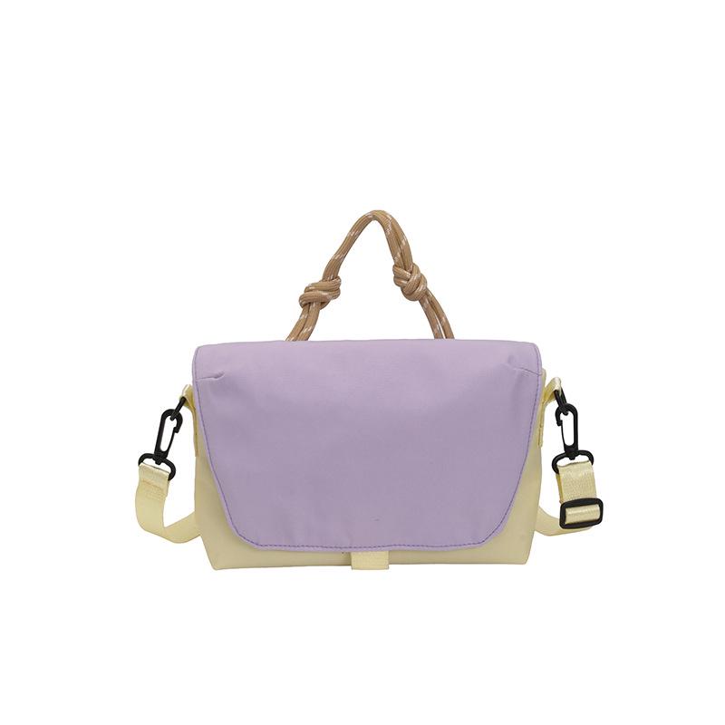 2026 Colorblock Crossbody-Tasche: Stilvolle, vielseitige, kleine quadratische Tasche für Damen aus strapazierfähigem Nylonstoff