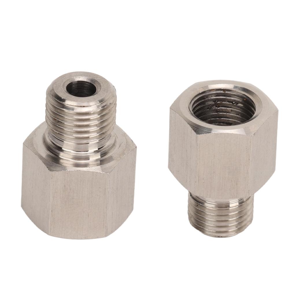 1 8in NPT Female to M10 X 1.0 Male Pressure Gauge Sender Adapter Stainless Steel Leakproof Universal for Cars