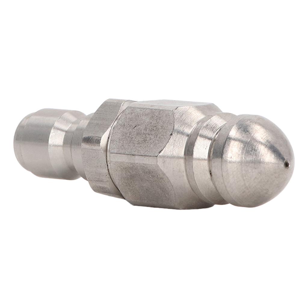 Pressure Washer Nozzle 5000PSI Stainless Steel 1 4in NPT Quick Connector for Cleaning Pointed Head 1 Front Hole 6 Rear