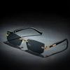 1/2 pièces Lunettes Sans Monture Mode Bord Coupé Tendance Pour Conduire Voyage Plage Affaires Hommes Lunettes Élégantes