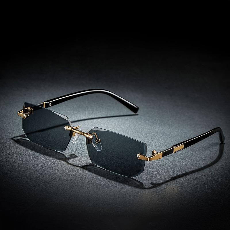 1/2 pièces Lunettes Sans Monture Mode Bord Coupé Tendance Pour Conduire Voyage Plage Affaires Hommes Lunettes Élégantes