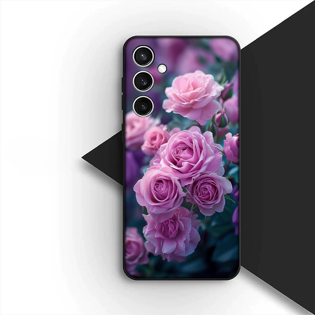 Texture Rose Flower Marble Grain Cover for Motorola Moto G35 G22 G23 G32 G53 G60 G72 G64 G20 G71 G52 G41 G42 E13 E20 E32 Case