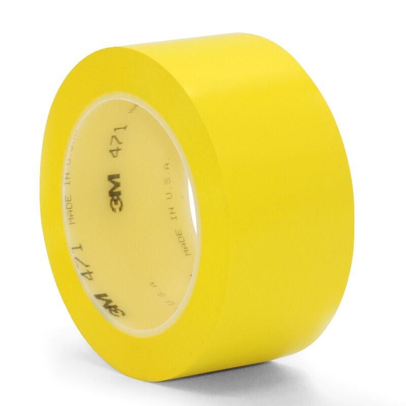 3M 471 Floor Marking Tape, Wear-Resistant, Waterproof, No Residue