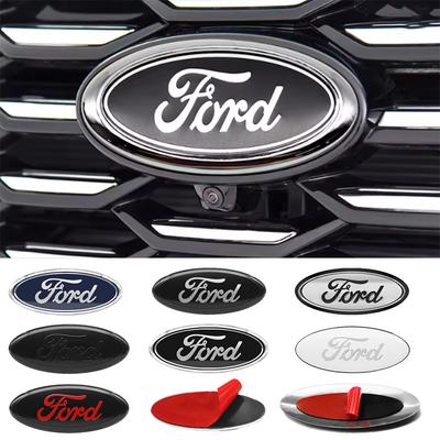 3D Logo Car Front Hood Rear Emblem Styling Trunk Badge Stickers Accessories For Focus Fiesta EcoSport ESCORT Mondeo Mustang