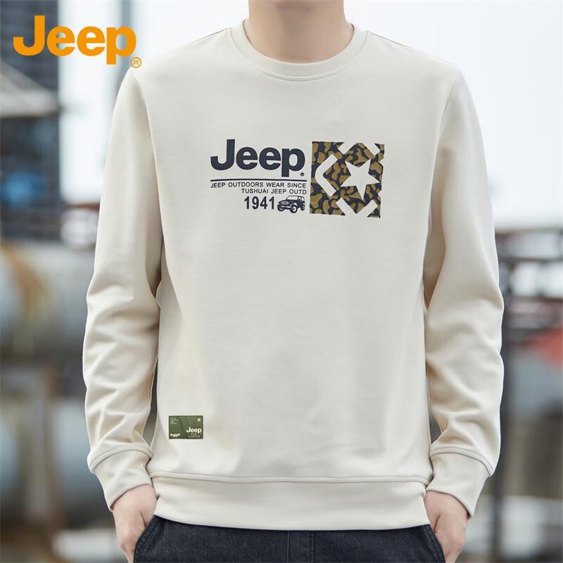 Jeep Men's Round Neck Long Sleeve Sweatshirt