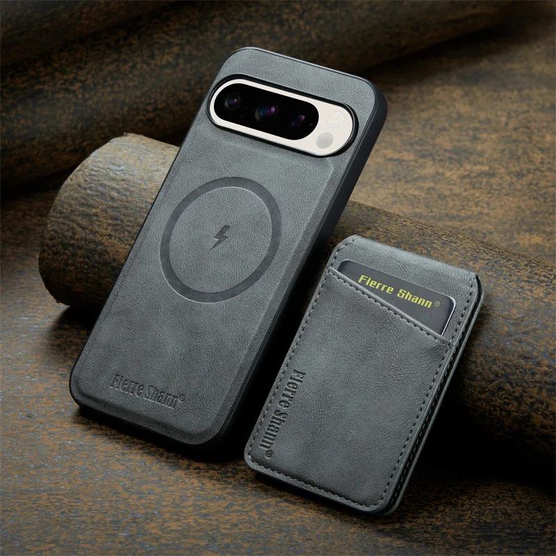 EUCAGR Wireless Charging Wallet Phone Case For Google Pixel 10A 9 9Pro XL 8A 8Pro 7A 7 Pro Card Holder PU Leather Magnetic Cover