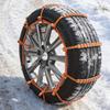 Zip Tie Tire Chains 40 Pieces Adjustable Wheel Cables Winter Traction Tire Belt for Winter Ice Muddy Roads Vehicles Trucks SUVs